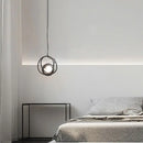 Axyaa Minimalist Smoke Grey Glass Pendant Light