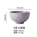 Axyaa Purple Disc Lace Relief Ceramic Tableware Set