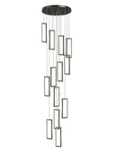Axyaa Modern Copper Square Pendant Chandelier Gold LED Loft Indoor Lighting