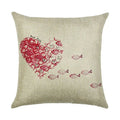 Axyaa Linen Pillowcase 45*45cm for Household Sofa Decor - Love Letter Series