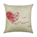 Axyaa Linen Pillowcase 45*45cm for Household Sofa Decor - Love Letter Series