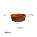 Rattan Bread Storage Basket by Axyaa: Portable Organizer for Picnic, Fruit, Sundries