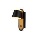 Axyaa Modern Wood Grain Rotating Wall Light for Bedroom, Hotel, and Study