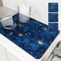 Axyaa Diatom Kitchen Drain Pads: Absorbent, Stars and Moons, Coffee Machine Mat