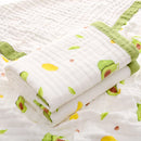 Axyaa Newborn Cotton Gauze Bath Towel, Six-Layer Blanket Cover for Baby Children