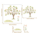 Axyaa Animal Wall Stickers: Giraffe, Bunny, Lion, Elephant - Peel and Stick Kids Room Decor