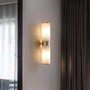 Axyaa Marble & Copper Wall Lamp for Modern Luxury Living Room & Bedroom.