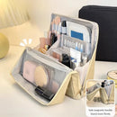 Oxford Cloth Vertical Cosmetic Bag with Compartments by Axyaa