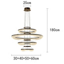 Axyaa Modern Ring LED Pendant Chandeliers for Living Room and Dining Room