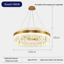 Axyaa Crystal Chandeliers Gold Pendant Lights for Living Dining Kitchen - Modern Luxury Lighting
