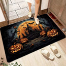 Axyaa Halloween Ghost Face Pumpkin Lantern Floor Mat
