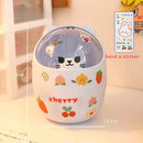 Axyaa Bear Desktop Organizer with Lid & Pen Holder - Cute & Multifunctional