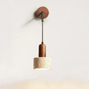 Axyaa Wabi Sabi Stone Wall Lamp in Peach Wood Style
