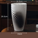 Axyaa Ceramic Vase Plant Pot Floral Vases Room Decor Aesthetic Ornaments