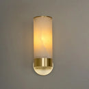 Axyaa Copper Marble Wall Lamp: Modern Stone Light for Living Room, Bedroom, Foyer