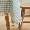 Geometric Cotton Tablecloth by Axyaa: Checkered Kitchen, Wedding & Holiday Decor