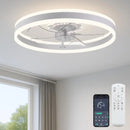 Axyaa Pendant Arm Ceiling Fan with Built-in LED Light, Adjustable Speed and Silent Operation