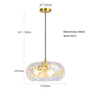 Axyaa Water Ripple Glass LED Pendant Lights for Modern Decor