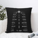 Axyaa Pilot Print Sofa Cushion Cover - Home Party Car Bed Decor