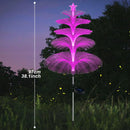 Axyaa Solar Fountain LED Lights Color Changing Christmas Tree with Stars
