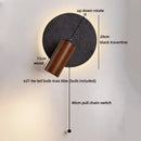Axyaa Black Travertine Stone Wall Light Fixture - Wabi Sabi LED Lamps