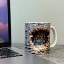 Axya 3D Bookshelf Coffee Mug Ceramic Library Shelf Cup Teacup Gift