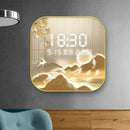 Axyaa Digital Display Cushion Clock Porch Decor Wall Art Square Living Room Creative Clock