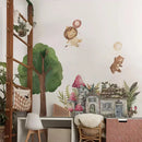 Boho Natural Tropical Plants Wall Stickers by Axyaa, Peel and Stick Removable Wall Art