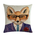 Axyaa Animal Body Pillow Case Linen Seat Cover for Home or Office Decor 45*45cm