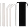 Axyaa Stainless Steel Straw Set - Colorful, High Quality, Reusable Straw