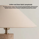 Axyaa Retro Yellow Travertine Table Lamp LED Light for Home Decor