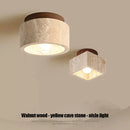 Axyaa Travertine Ceiling Lamp for Hallway & Aisel Stone Decor, Indoor/Outdoor Lighting Fixtures