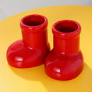 Axyaa Ceramic Boot Vase Pen Holder Tabletop Storage Home Decoration Accessory