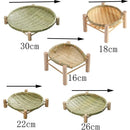 Axyaa Bamboo Dried Fruit Tray Decor Basket Stand Large Capacity Wedding