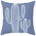 Axyaa Abstract Geometric Pillowcase in Nordic Blue Purple - Peach Skin Fabric