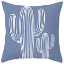 Axyaa Abstract Geometric Pillowcase in Nordic Blue Purple - Peach Skin Fabric