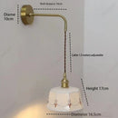 Axyaa Simple Retro LED Ceramic Wall Lamp for Bedroom and Living Room