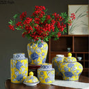 Axyaa Blue and White Porcelain Vase for Flowers Arrangement and Hydroponics