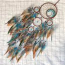Axyaa Five-ring Tree of Life Dream Catcher with Natural Feathers