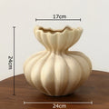 Axyaa Lotus Ruffles Ceramic Vase: Aesthetic Floral Room Decor & Flowers Arrangement