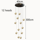 Axyaa Nordic Glass Chandelier for Stair, Living & Dining Room Lighting