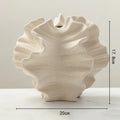 Axyaa Geometric Petal Porcelain Vase for Flower Arrangement and Home Decoration