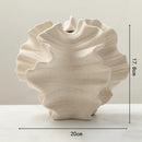 Axyaa Geometric Petal Porcelain Vase for Flower Arrangement and Home Decoration