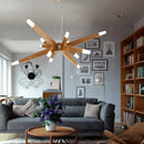 Axyaa Modern Wood Branch Chandelier – LED Living Room Lighting