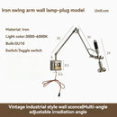 Axyaa Swing Arm Wall Lamp, Mid Century Modern Bedroom Reading Light