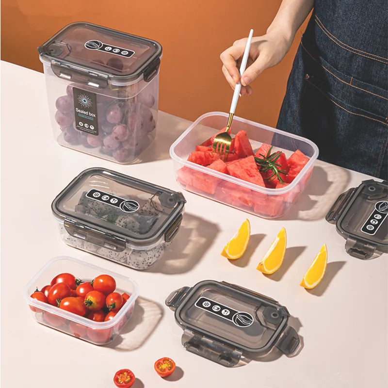 Axyaa Transparent Sealed Food Storage Container Organizer Box Jar