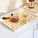 Axyaa Cherry Pattern Serving Tray: Multifunctional Kitchen & Jewelry Organizer