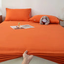 Axyaa Coarse Cotton Printed Fitted Sheet - Non-Slip Dust Cover Protector