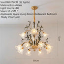 Axyaa Retro Glass Chandelier | Luxury Transparent Pendant Lamp for Home, Hotel, Villa