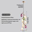 Axyaa Glass Teardrop Chandelier Modern Artistic Designer Pendant Light